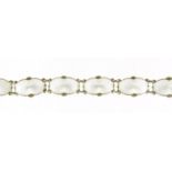 Norwegian sterling silver gilt and guilloche enamel bracelet, stamped 925S, 17cm in length, 17.0g :