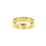 Chinese gold wedding band, size Q, 4.4g :For Further Condition Reports Please Visit Our Website.