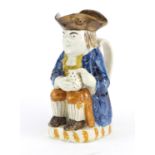 18th century Ralph Wood type Pearlware Toby jug, 25.5cm high :For Further Condition Reports Please