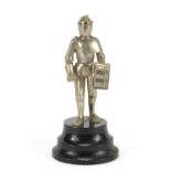 Suit of armour table lighter with perpetual calendar, 21cm high :For Further Condition Reports