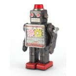 Vintage Japanese tin plate robot, 22.5cm high :For Further Condition Reports Please Visit Our