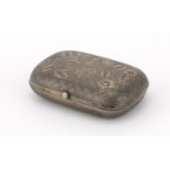 Russian silver concertina coin purse with engraved decoration, inscribed 107 Castelnau Barnes