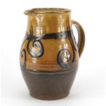 Winchombe studio pottery jug by Ray Finch/ Michael Cardew, impressed marks around the foot rim, 23.