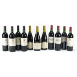 Eleven bottles of red wine including four 2000 Château De Calce Cotes Du Roussillon, two bottles
