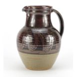 Winchcombe studio pottery mug by Ray Finch, impressed marks around the foot rim, 22.5cm high :For