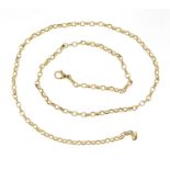 9ct rose gold belcher link necklace, 50cm in length, 10.8g :For Further Condition Reports Please