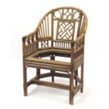 Aesthetic Brighton Pavilion design bamboo chair, 88cm high :For Further Condition Reports Please
