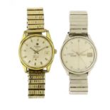 Two vintage gentleman's wristwatches comprising Tissot Seastar Automatic and Seiko, each 3.5cm in