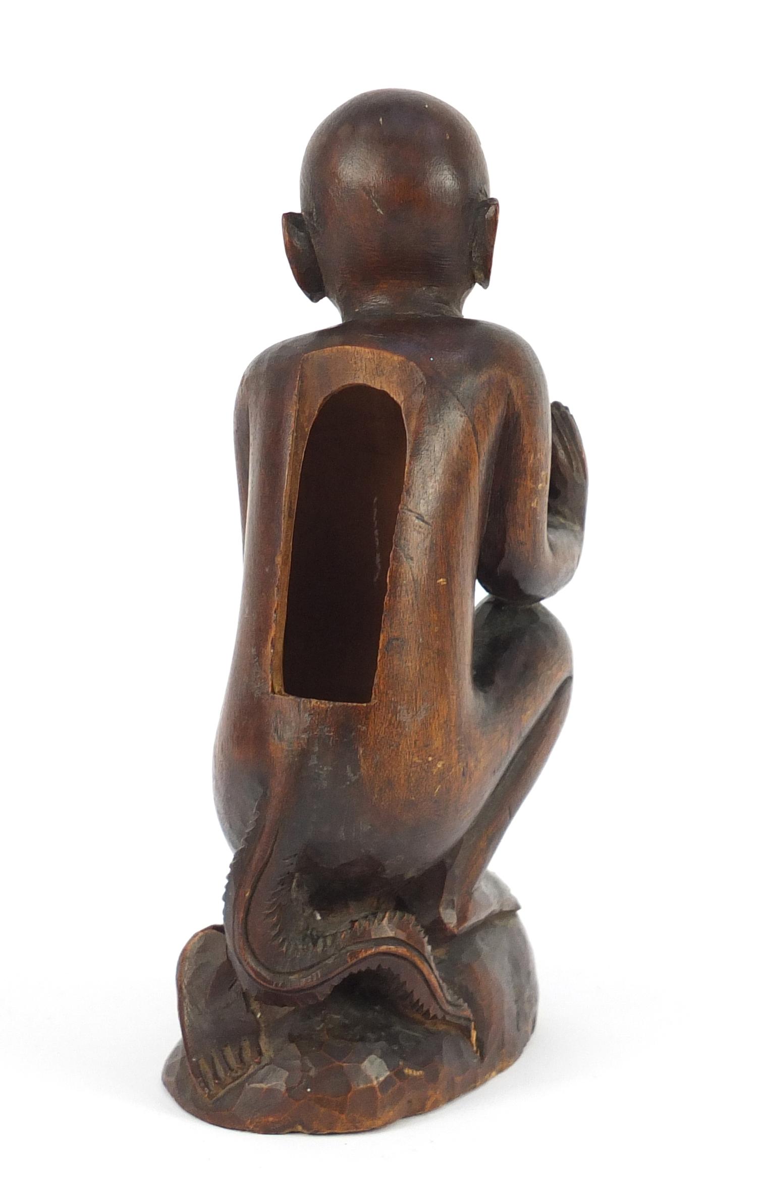 Tribal interest carved wood figure, possibly Polynesian, 22.5cm high :For Further Condition - Image 4 of 6