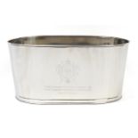 Large aluminium champagne ice bucket, 64.5cm wide :For Further Condition Reports Please Visit Our