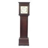 Antique oak long case clock with subsidiary dial, the dial inscribed J Blount Thomas & Co