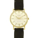 Gentleman's 9ct gold Tudor wristwatch, the case numbered 609560 :For Further Condition Reports