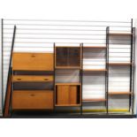 Vintage Ladderax modular wall unit, including cupboards and shelves :For Further Condition Reports