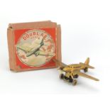 Vintage Japanese Douglas Bailey tin plate aeroplane with box by Asakusa :For Further Condition