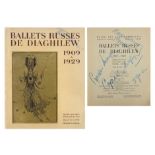 Rare Russian Beallets Russes De Diaghilew programme with autographs of the Russian Gild in Paris,