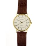 Gentleman's 9ct gold Rotary wristwatch with date dial, boxed, 3.3cm in diameter :For Further
