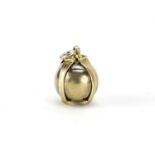 9ct gold cased folding Masonic ball pendant, 10.0g :For Further Condition Reports Please Visit Our