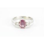 18ct white gold ruby and diamond ring, size N, 3.4g :For Further Condition Reports Please Visit