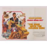 Vintage James bond 007 The Man With The Golden Gun UK quad film poster, printed by Lonsdale and