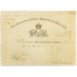 Commemorative interest invitation to The Coronation of William IV and Queen Adelaide to Miss Anne