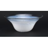 Anthony Stern large white swirling art glass bowl, unsigned, 27.5cm in diameter :For Further