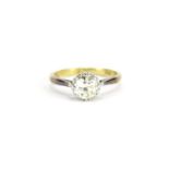 18ct gold diamond solitaire ring, approximately 1.25ct, size O, 3.2g :For Further Condition