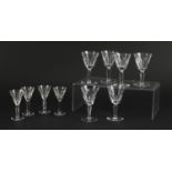 Two sets of Waterford crystal Sheila pattern glasses, the largest 11.5cm high :For Further Condition