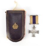 British Military World War I Military cross with tooled leather fitted case :For Further Condition