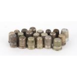 Silver and white metal thimbles including Charles Horner and commemorative examples, 100.0g :For