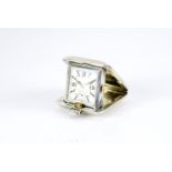 Art Deco Sapho silver cased travel watch, SSS Birmingham 1935, 4cm in length, 52.0g :For Further