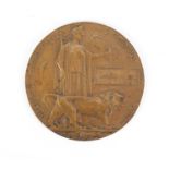 British Military World War I death plaque, awarded to HAROLD ALLEN :For Further Condition Reports