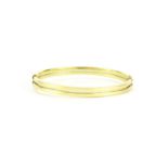 9ct gold two row bangle, 6.5cm wide, 7.4g :For Further Condition Reports Please Visit Our Website.