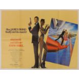 Vintage James Bond 007 A View To Kill UK quad film poster, printed by Lonsdale and Bartholomew :