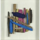 Margaret Mellis - Southwold Beach 1980, Drift wood construction, framed, overall 33.5cm x 33.5cm :