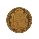 Queen Victoria 1887 shield back half sovereign :For Further Condition Reports Please Visit Our