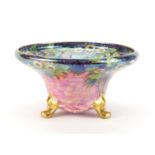 Maling daisy flower bowl with holder, numbered 615 to the base, 12cm high x 22.5cm in diameter :