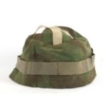 German Military interest camo helmet cover :For Further Condition Reports Please Visit Our
