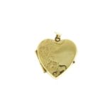 9ct gold love heart locket, 2.5cm in length, 2.4g :For Further Condition Reports Please Visit Our