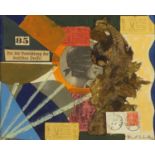Manner of Kurt Schwitters - Abstract composition, German school mixed media and collage, mounted and