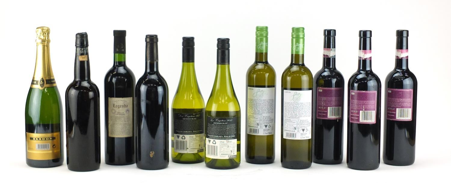 Eleven bottle alcohol comprising a bottle of Corney and Barow sherry, Bredon Champagne, Merlot, - Image 4 of 4