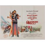 Vintage James Bond 007 Octopussy UK quad film poster, printed by Lonsdale and Bartholomew :For