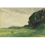 Frank Lewis Emanuel - Camiers, signed watercolour, mounted and framed, 34cm x 22.5cm :For Further