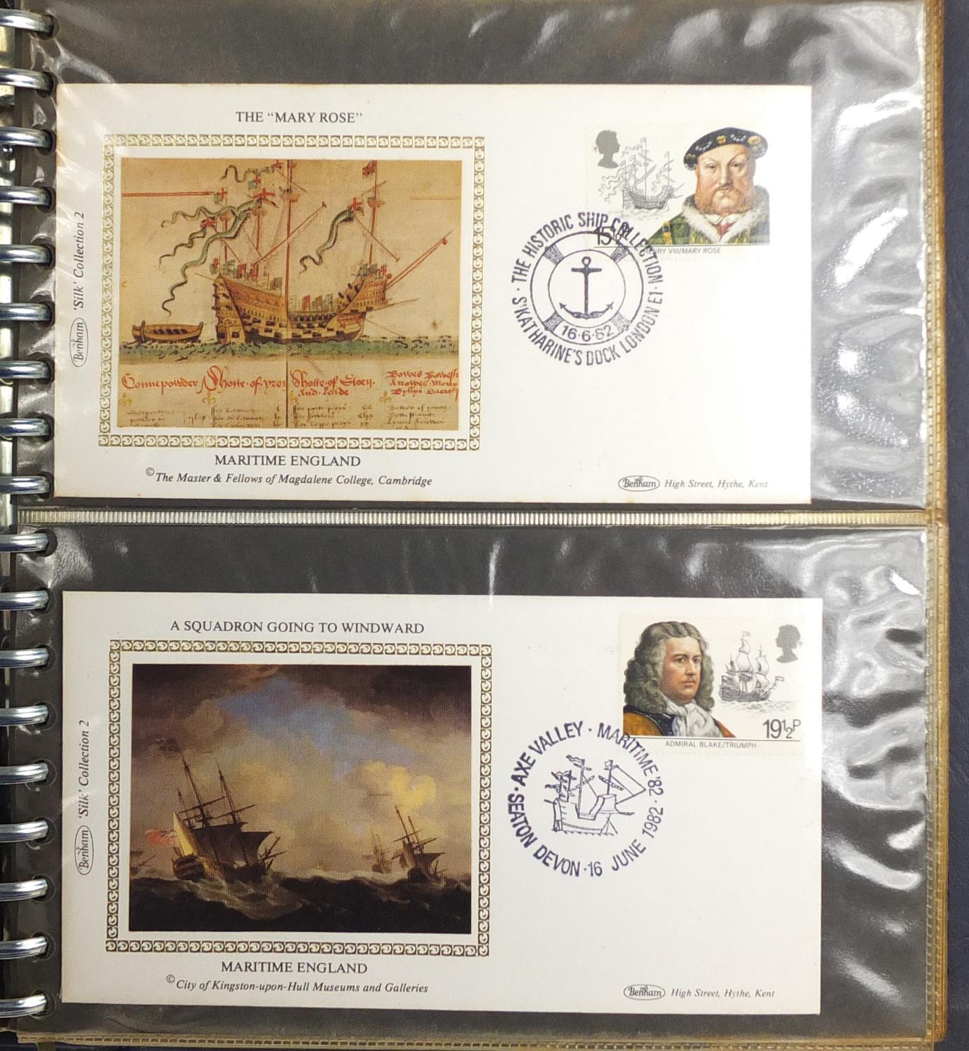 Maritime England first day covers by Benham, arranged in an album, limited edition 116/1020 : For