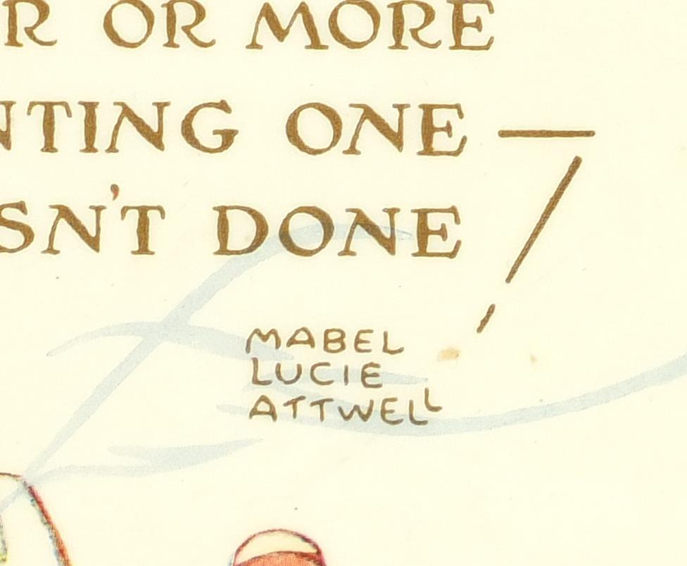Mabel Lucie Attwell bathroom sign, 31cm x 21cm : For Further Condition Reports Please visit our - Image 2 of 4