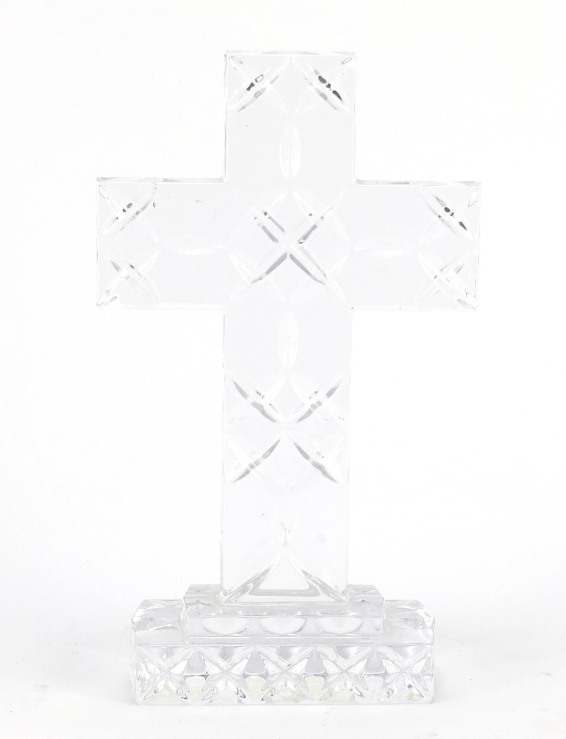 Ragaika crystal crucifix paperweight, 26cm high : For Further Condition Reports Please visit our - Image 2 of 3