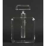 Large Art Deco style clear glass scent bottle, 26.5cm high : For Further Condition Reports Please