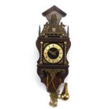 Mahogany atlas clock with brass mounts : For Further Condition Reports Please visit our website - We