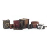 Vintage cameras including Ensign-Cupid and Olympia : For Further Condition Reports Please visit