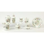 Aynsley Pembroke patterned china including vases, jars and covers and cabinet plate, the largest