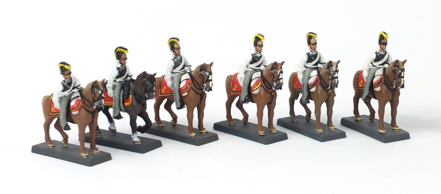 Group of hand painted lead Dea by Cassandra soldiers on horseback, 10cm high : For Further Condition - Image 2 of 6